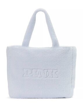 PINK Victoria's Secret Teddy Tote in Baby Blue